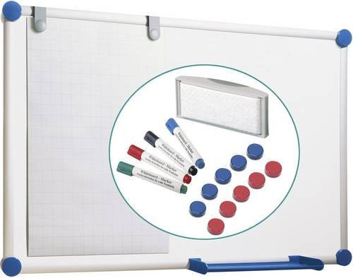 Maul Whiteboard MAULpro 2000, Weiß, kunststoffbeschichtet, inkl. Ablageschale, B: 120 cm, H: 90 cm - Bild 1