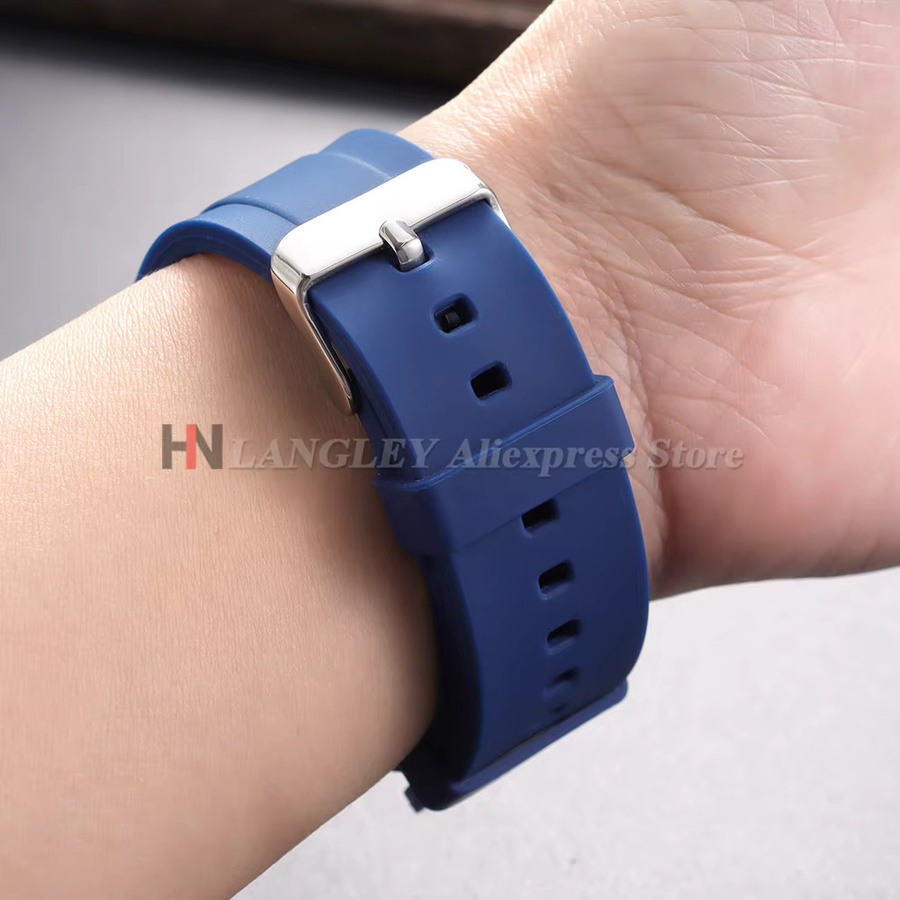 Uhrenarmband Langley, Silikon, Unisex, 20 mm, 22 mm - Bild 3