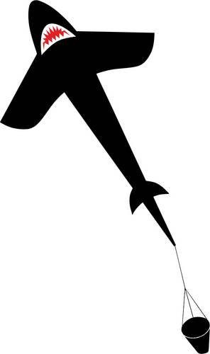 Ecoline Drachen Shark Kite aus Ripstop-Polyester mit 1500 mm Spannweite - Bild 1
