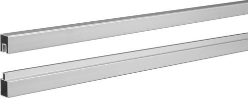 Mr. GARDENER Start- und Abschlussleistenset Turino aus Aluminium in Silber, B/H/L: 25 x 25 x 1800 mm - Bild 1