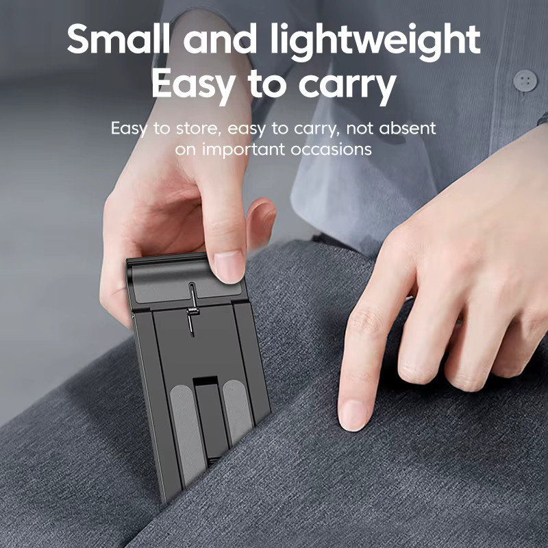 KAFNHCKA Tragbarer Handy-Ständer in Grün, faltbarer und skalierbarer Smartphone-Halter sowie Tablet-Halterung für Desktop und iPhone oder Xiaomi - Bild 2