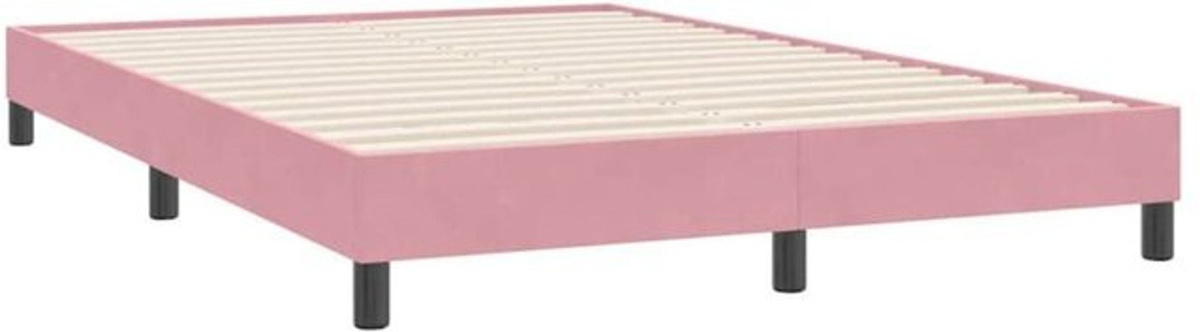Polsterbett Vidaxl in Rosa aus Samt, Modernes Bettgestell ohne Matratze, B/T: 160 x 220 cm - Bild 1