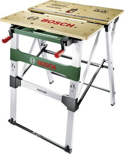 Bosch Arbeitstisch PWB 600 klappbare Werkbank aus Aluminium und Bambus in Multicolour - Bild 1
