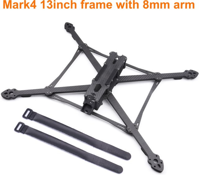 Readytosky Mark4 13 Zoll Kohlefaser RC Racing FPV Crossing Drone Rahmen in Schwarz - Bild 1