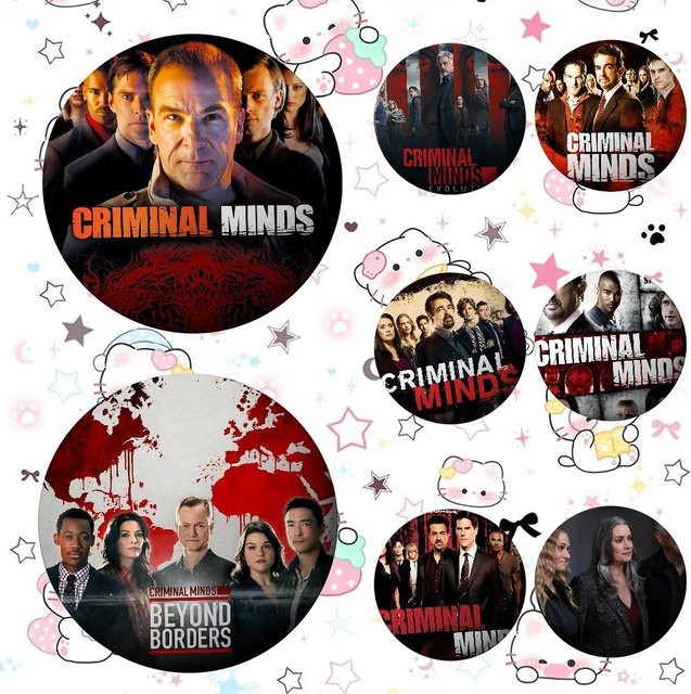 C-Criminals M-Minds Abzeichen, Runde Brosche, Weißblech, Unisex - Bild 1