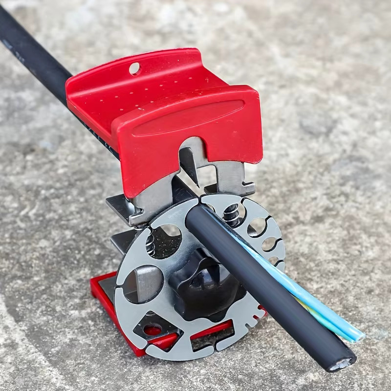 Manuelles Kabelabisolierwerkzeug LIQU in Rot zur Kupferrückgewinnung mit einstellbarer Schälfunktion, B/T/H: 10,0 x 6,5 x 10,0 cm - Bild 3