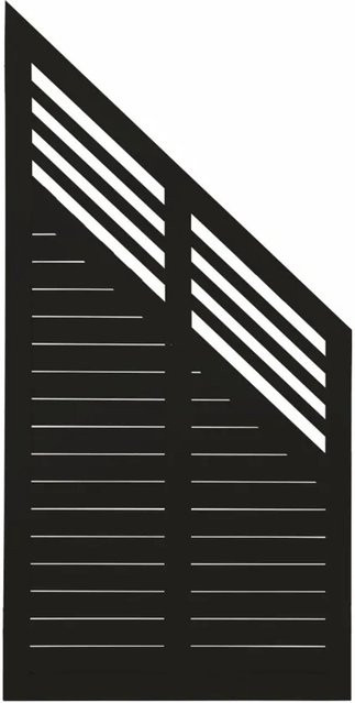 Sichtschutzzaun Decora Holzlattenzaun aus Nadelholz in Schwarz, semi-transparent, Höhe: 90 cm, Breite: 180 cm - Bild 1