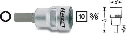 Hazet Steckschlüsseleinsatz 8801K 3/8 Zoll 6-kant SW 4mm Länge: 43,5 mm, Silber - Bild 1