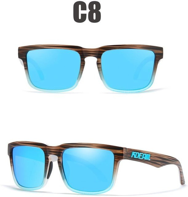 yuyongzhi Sonnenbrille, Square, Vollrand, Acetate, Unisex, blue, polarisiert - Bild 1