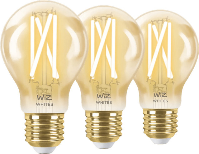 WiZ Smart Filament LED-Lampe Standard Gold/Brass, E27, 3er-Pack - Bild 1