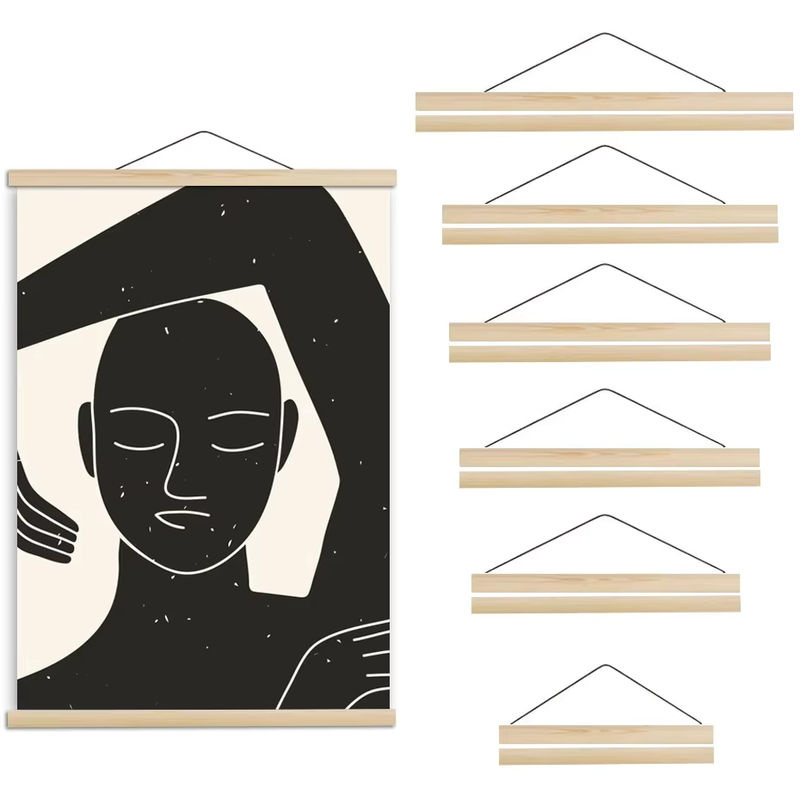 Magnetischer Poster-Aufhänger aus Kiefernholz von Little PP in Braun, Breite: 21,0 cm - Bild 2