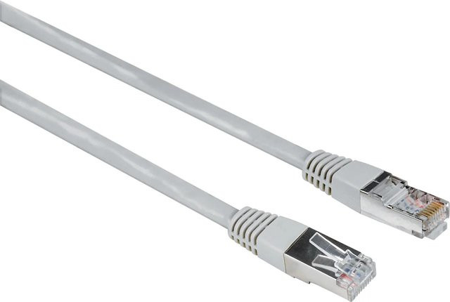 Hama Netzwerkkabel CAT-5e F/UTP geschirmt mit RJ45-Steckern in Grau, 10 m - Bild 1