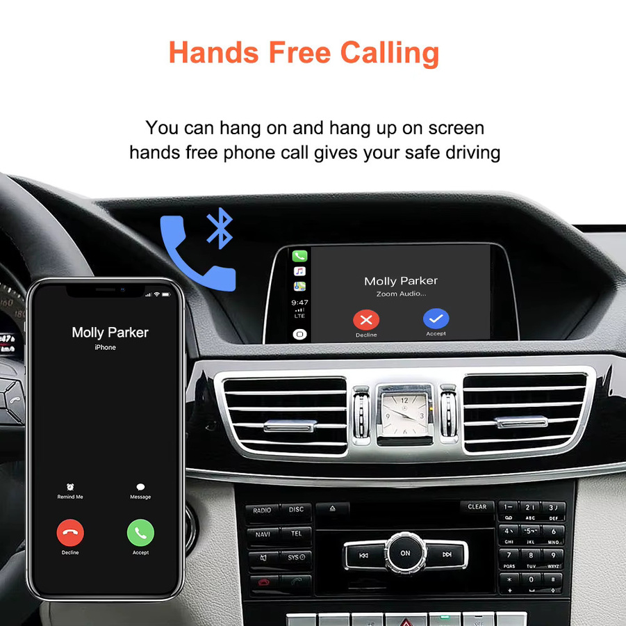 Bonroad Wireless CarPlay und Android Auto Modul für Mercedes Benz Becker NTG4.5 in Schwarz - Bild 5