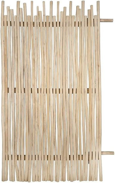 Edana Sichtschutz Zaun aus Teakholz in Naturfarben Hell, Höhe: 100 cm, Breite: 100 cm, Tiefe: 80 cm - Bild 1