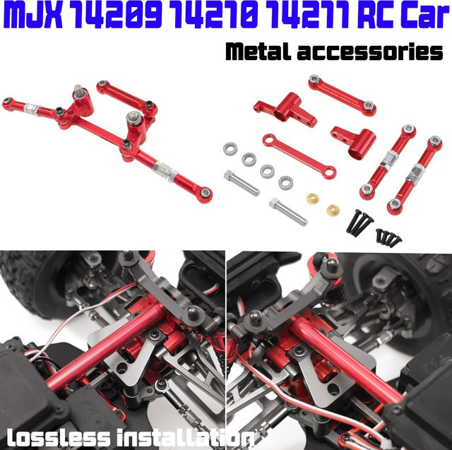 MJX Metall Lenkung Komponente Stange Servo Stange, Zubehör, Rot - Bild 1