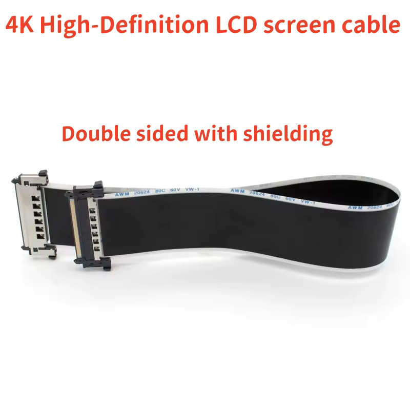 I-PEX 4K LVDS LCD-Bandkabel AWM 20861 20706 Doppelkopf in Schwarz mit 41pin und 51pin Anschlüssen für V-by-One FFC FPC - Bild 2