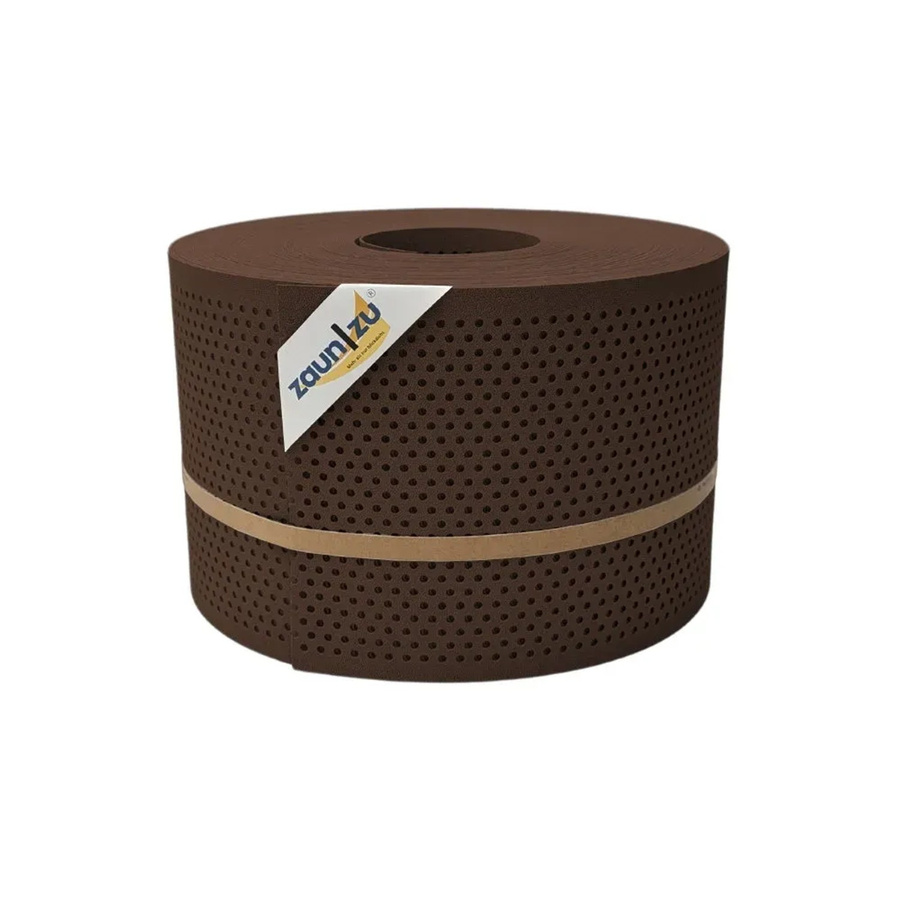 zaun zu Sichtschutzstreifen PP Premium Gelocht Semi-Transparent Braun 50m - Bild 2