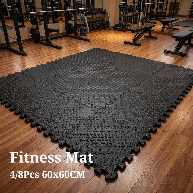 DHDH Rutschfeste Fitness-Yogamatte aus EVA-Schaum in Braun, B/T/H: 60 x 60 x 1 cm - Bild 1