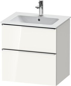 Duravit Waschtischunterschrank D-Neo in Weiß Hochglanz mit 1 Schublade und 1 Auszug, B/T: 61 x 46,2 cm - Bild 1