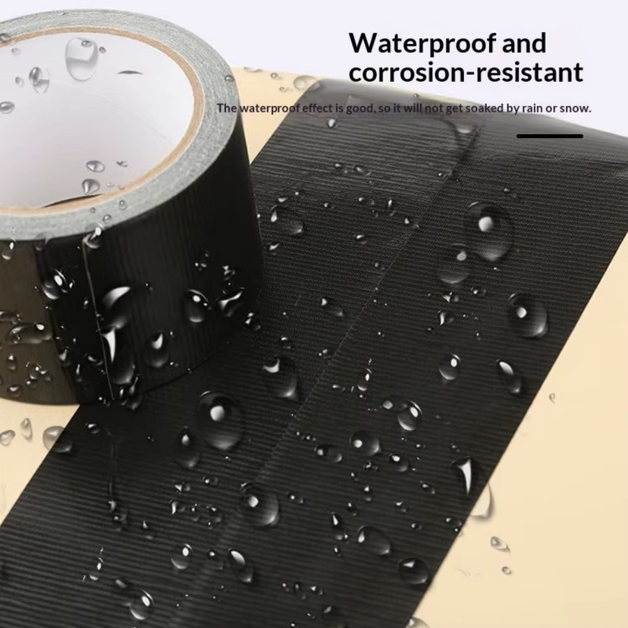 TFAAI Gaffa-Tape Schwarz Wasserdichtes Hochleistungs-Klebeband Handreißend für Reparaturen und Abdichtungen im Innen- und Außenbereich - Bild 3