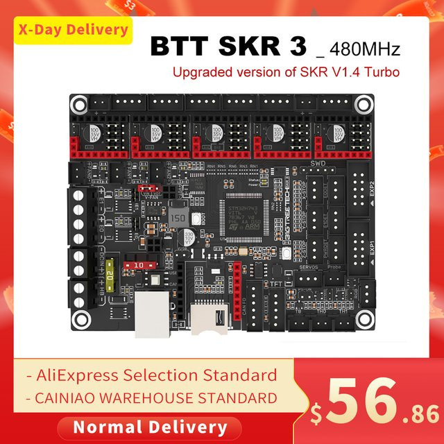 Bigtreetech BTT SKR 3 32-Bit-Steuerkarte mit TMC2209 EZ5160 Pro Treibern in Schwarz für Ender 3/5 und Raspberry Pi Upgrades - Bild 1