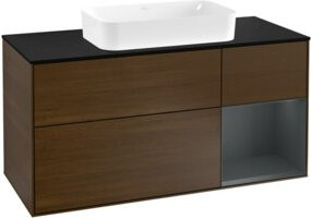 V&B Waschtischunterschrank Finion in Platinbraun matt lackiert, Breite: 120 cm, Tiefe: 50,1 cm, Höhe: 50,1 cm - Bild 1