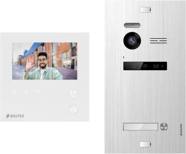 Balter Evo Mini Video Türsprechanlage 2-Draht Bus Komplettsystem für 1-Familienhäuser in Silver - Bild 1
