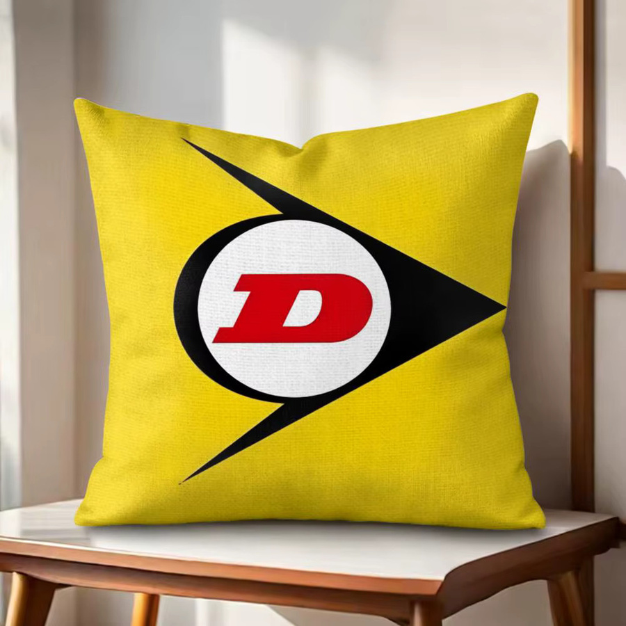 Dunlopillo Kissenbezug aus organischem Leinen mit beidseitigem Grafikdruck in Weiß und Gelb, quadratisch, 30 x 30 cm - Bild 4