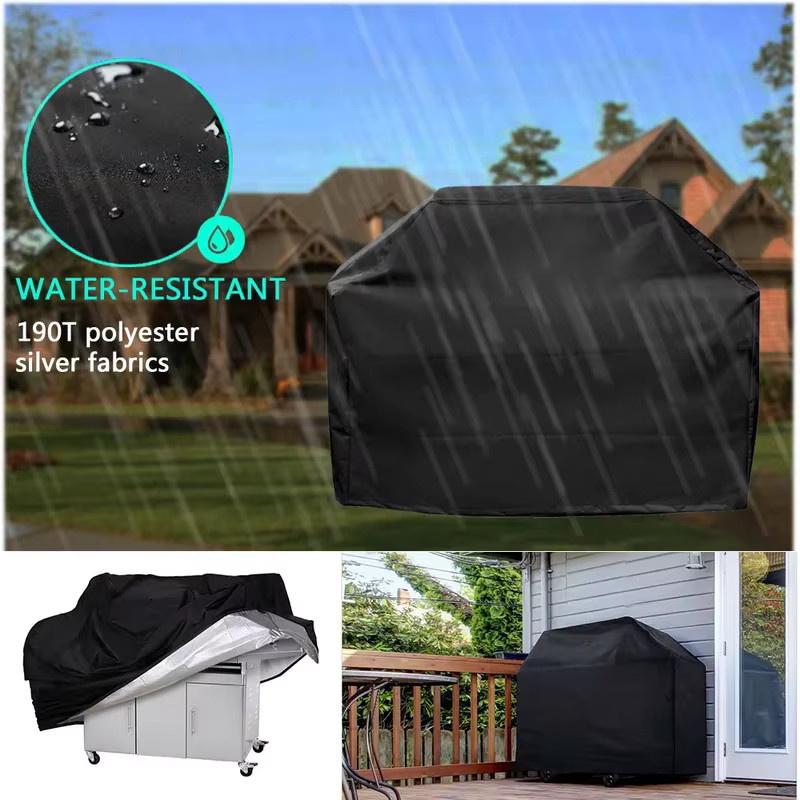Wasserdichte Weber Grillabdeckung in Schwarz für runde Hochleistungs-Charbroil-Grills zum Schutz vor Staub und Regen - Bild 2