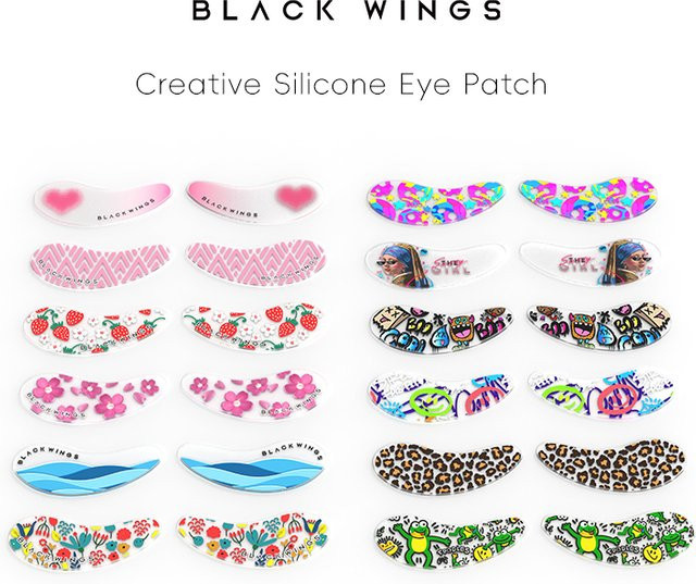 Blackwings Gel-Augenmaske, 6 Paar, Damen - Bild 1
