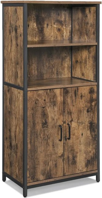 Vasagle Highboard Küchenschrank mit Ablagen in Braun-Schwarz, B/T/H: 35 x 35 x 124,5 cm - Bild 1