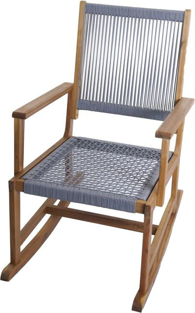 MCW Schaukelstuhl P73 aus Akazienholz mit Rope Seilgeflecht in Grau - Bild 2