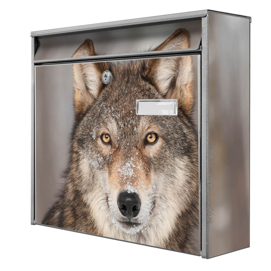 banjado Wandbriefkasten Modell Mail Burg Wächter Motiv Soraya in Silber, B/H/T: 36 x 32 x 10 cm - Bild 1