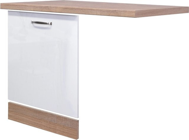 Flex-Well Exclusiv Küchen-Geschirrspüler-Paket Valero vollintegriert in Weiß-Eiche, B/H/T: 110 x 86 x 60 cm - Bild 1
