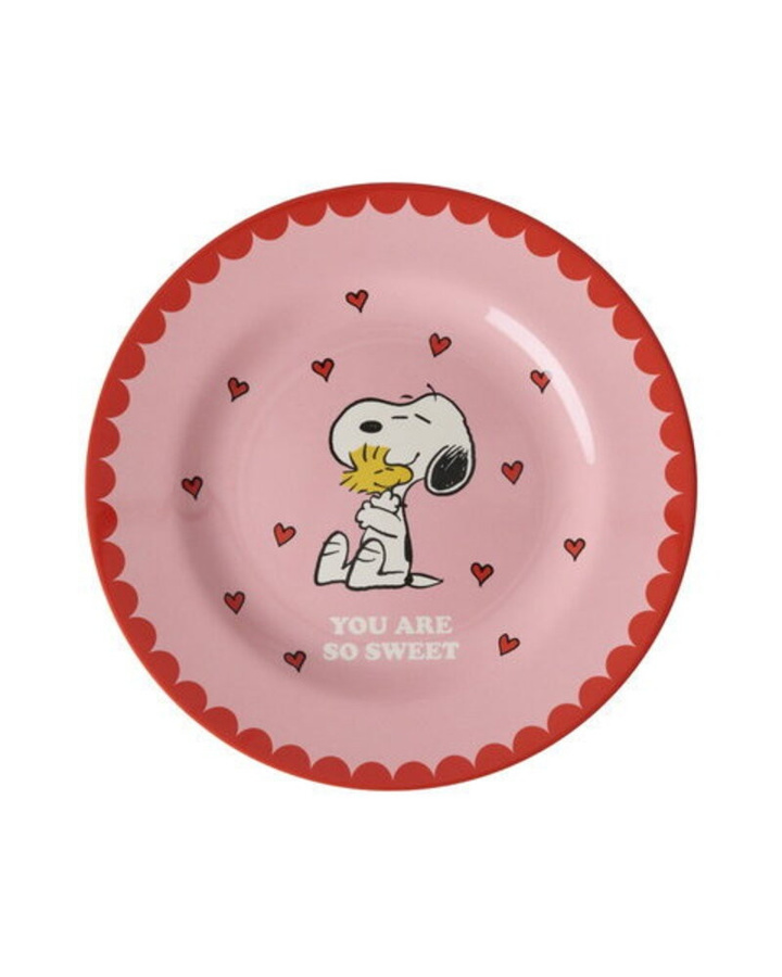 Rice Melamin Speiseteller mit Snoopy Print in Pink - Bild 1