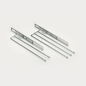 Hettich Handtuchhalter ausziehbar mit 2 Armen, Farbe Chrom/Silber, Edelstahl, Breite: 10,2 cm - Bild 1