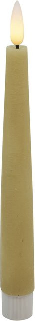 2er-Set LED Dinnerkerzen BASIC in Beige mit Timer und Echtwachs - Bild 1