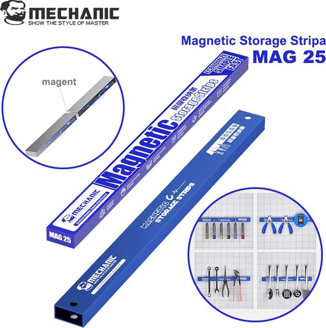 MECHANIC MAG25 Magnetische Absorptionsleiste aus Metall für die Telefonreparatur und Werkstatt-Organisation - Bild 1
