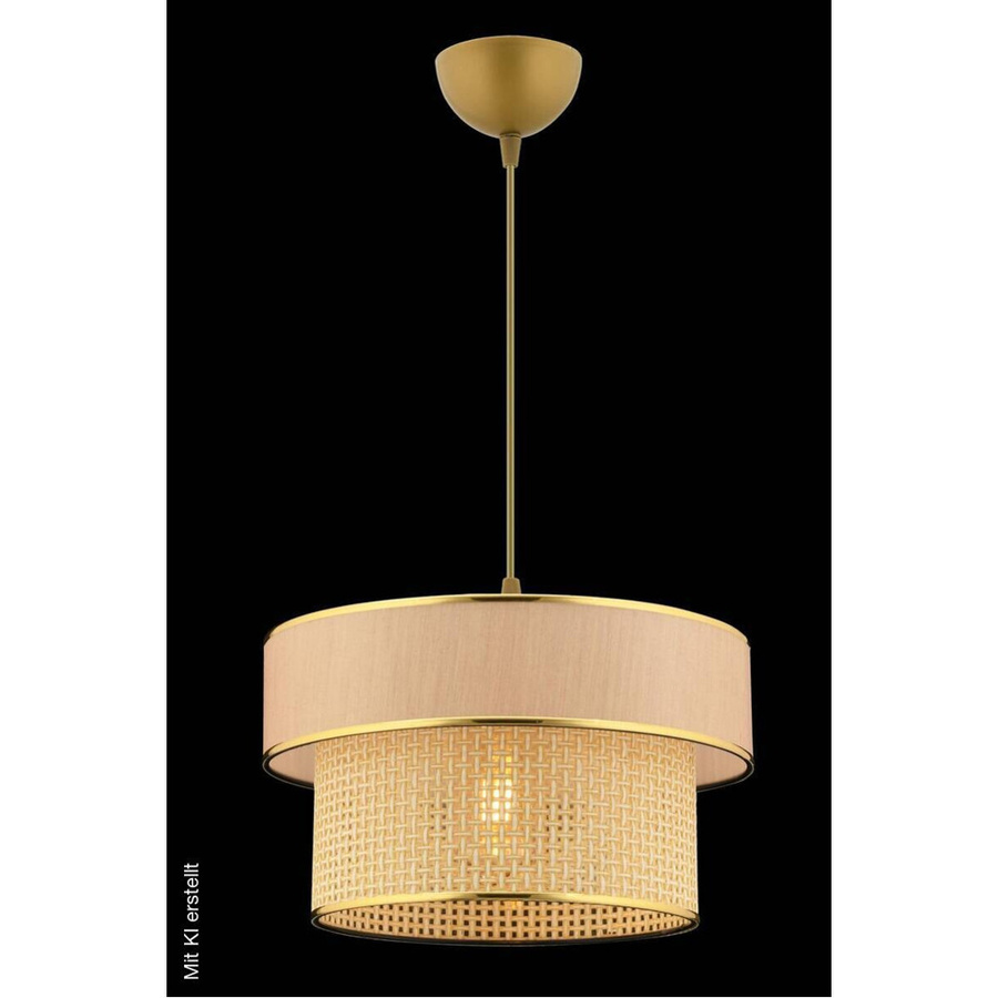 Opviq Pendelleuchte Ero Hazeran in Beige aus Baumwolle mit E27 Fassung, B/T/H: 30 x 30 x 65 cm - Bild 2