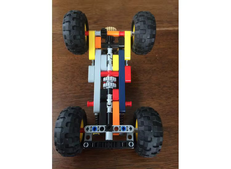 MOC Geländewagen Fahrzeugchassis, Lernset, Bausteine Modell - Bild 4