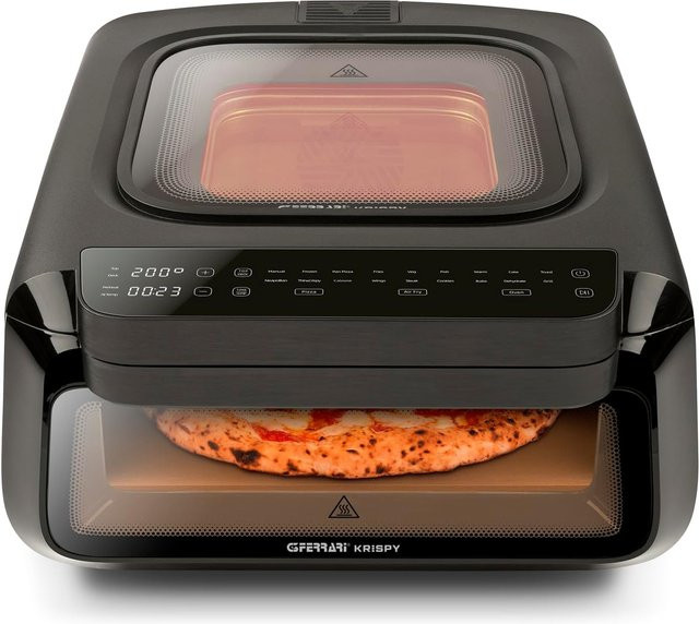 G3 Ferrari Krispy 3-in-1 Pizzaofen Heißluftfritteuse und Grill mit 2100W, 13L, Schwarz - Bild 2