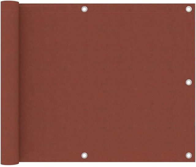 vidaXL Balkon-Sichtschutz aus Oxford-Gewebe in Terracotta-Rot, Höhe: 75 cm, Breite: 500 cm - Bild 1
