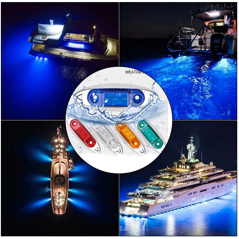 4er-Set Marine LED Courtesy Lichter in Blau für Boot, Yacht und Kabine - Bild 2