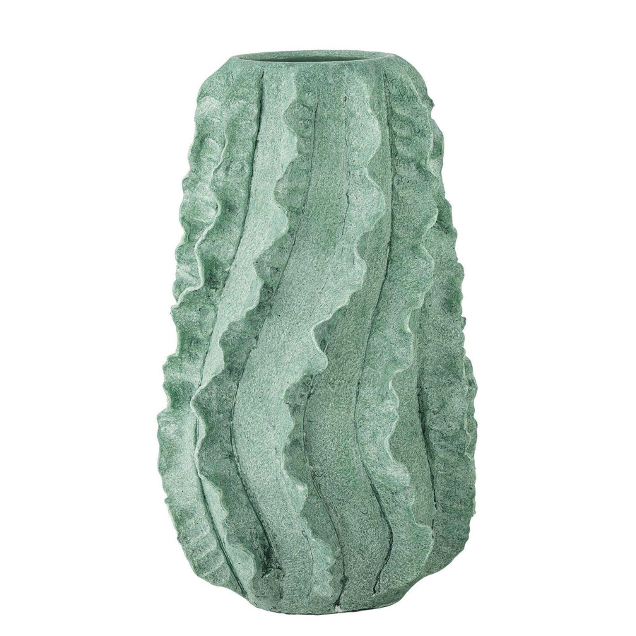 Bloomingville Vase Natika in Grün aus Terrakotta mit geschwungenem Design, Höhe: 37 cm - Bild 1