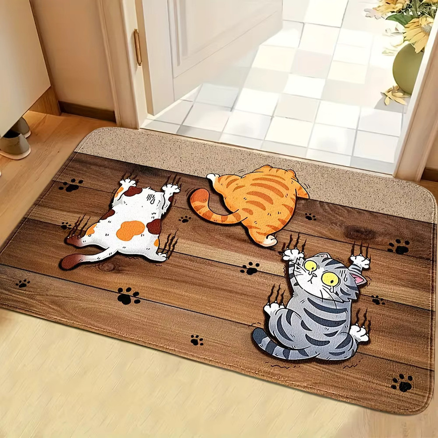 VIKAMA Haustierteppich als saugfähige und rutschfeste Bodenmatte für Katzen und Hunde, Mehrfarbig, B/T: 80 x 50 cm - Bild 3