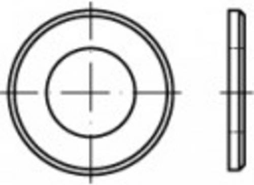 TOOLCRAFT Unterlegscheibe aus verzinktem Stahl, 100 Stück, Durchmesser: 31 mm, Außendurchmesser: 56 mm - Bild 1