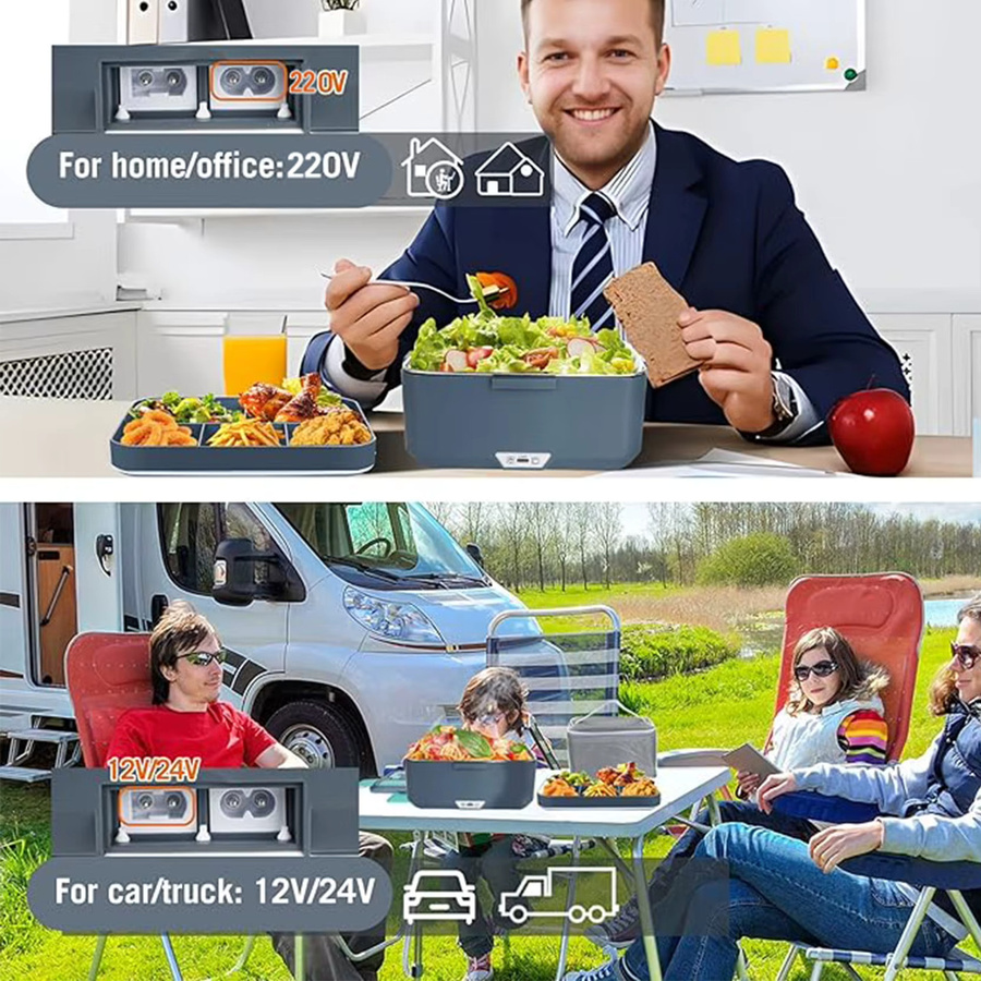 TINSOL Elektrische Lunchbox mit 90 W schneller Erwärmung, 3,5 l Volumen - Bild 3