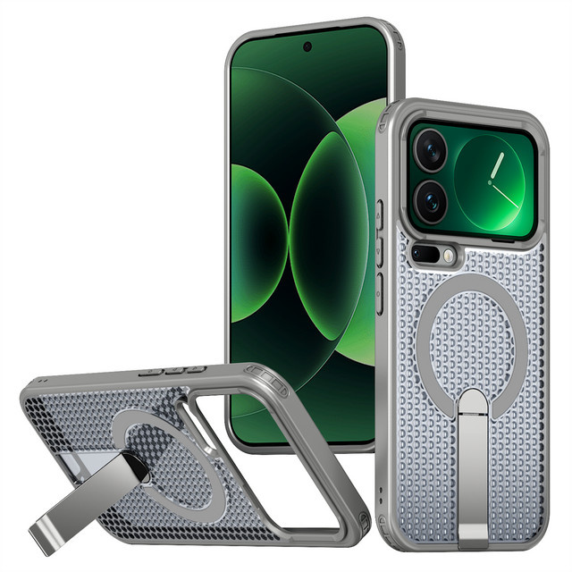 Stoßfeste transparente MagSafe-Handyhülle für Xiaomi mit kühlender Wärmeableitung und verstecktem Halterungssystem - Bild 1