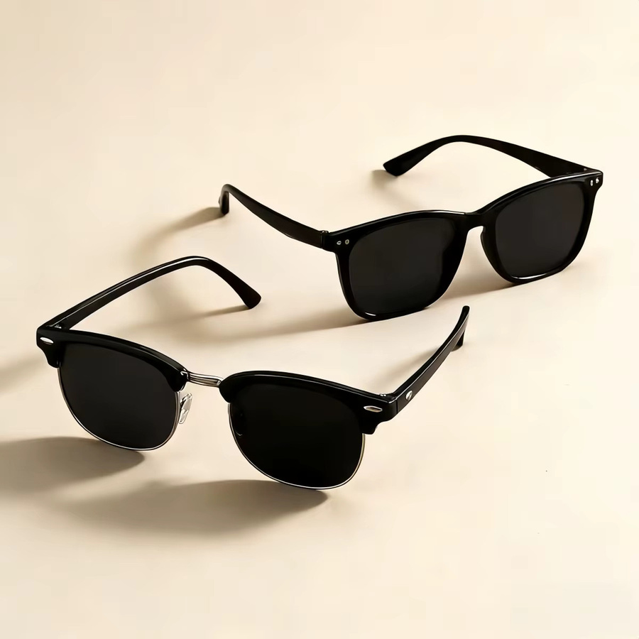 AINII Sonnenbrille, Unisex, Vollrand, Square, black - Bild 2