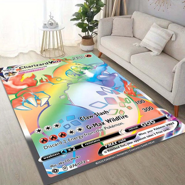 Glurak Pokémon Karten Druck Teppich von JGJG, Mehrfarbig, B/B: 80 x 140 cm - Bild 1